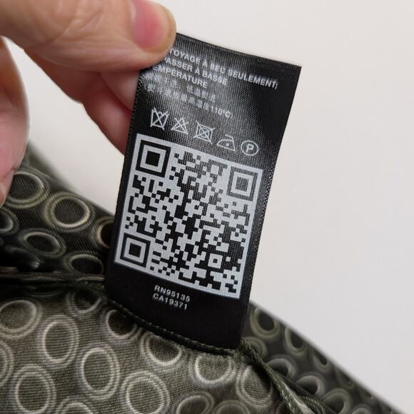 Lafayette 148 New York Diana Green Tie Neck Printed Silk Blouse Size S - Picture 8 of 8